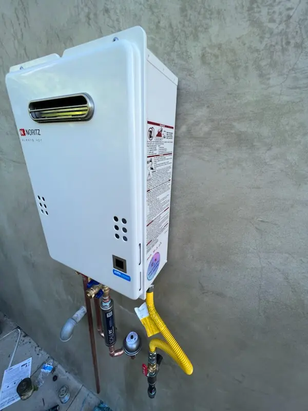 Tankless water heater installation for Westfork homes